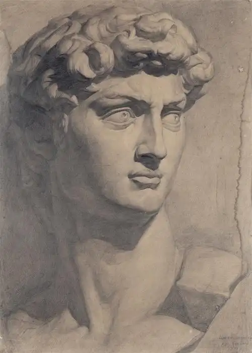 1954大卫石膏头像64x47纸铅s051.jpg