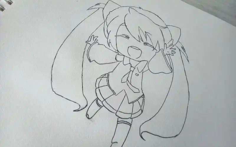 画一个q版的初音未来