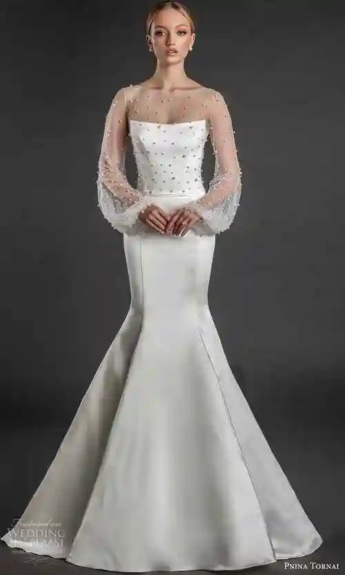 lovebypninatornai2022婚纱系列令人惊叹的现代新娘嫁衣