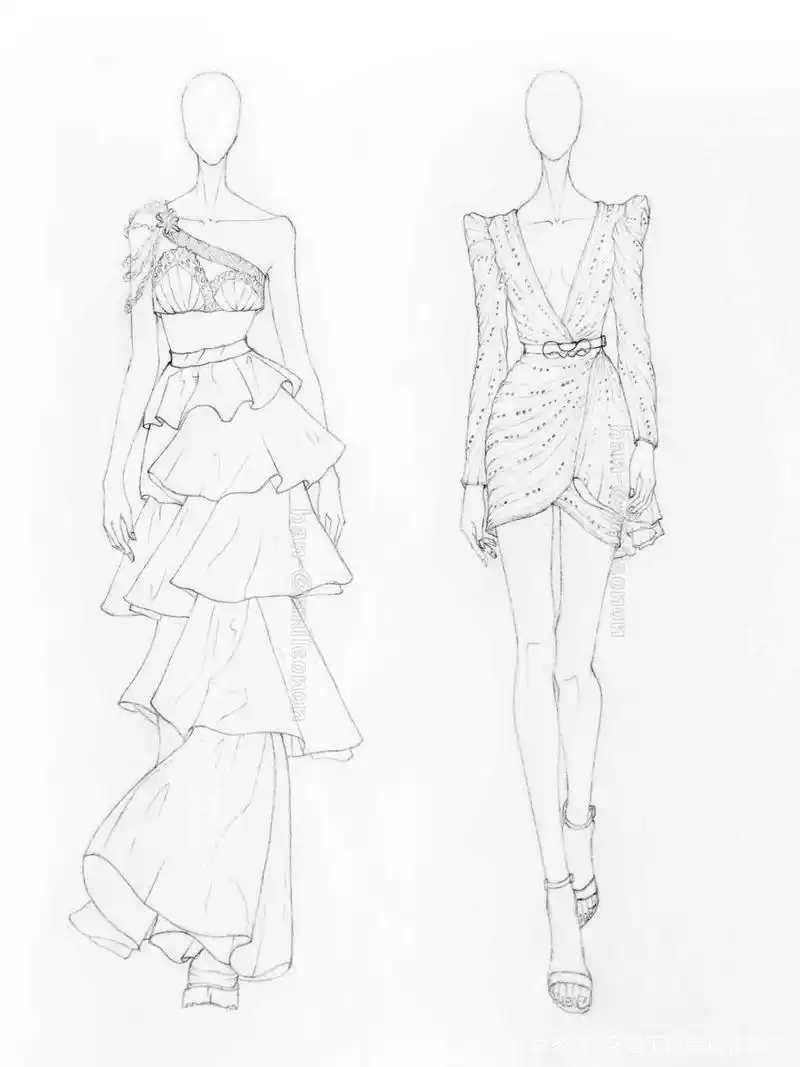 服装设计丨素描手绘