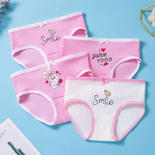 小女孩内裤女儿童纯棉三角裤宝宝中大童小学生短裤不夹屁屁面包裤