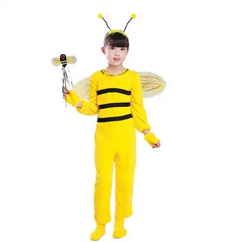 新款儿童动物服小蜜蜂演出服蜜蜂舞蹈服装小蜜蜂表演服春秋长袖 连体