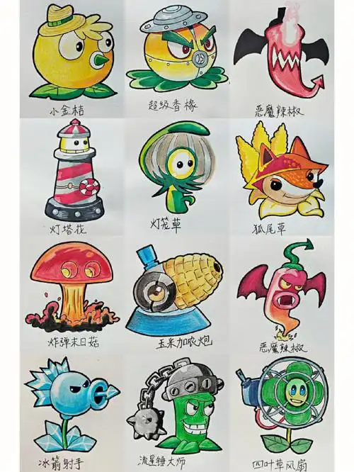 植物大战僵尸怎么画简笔画