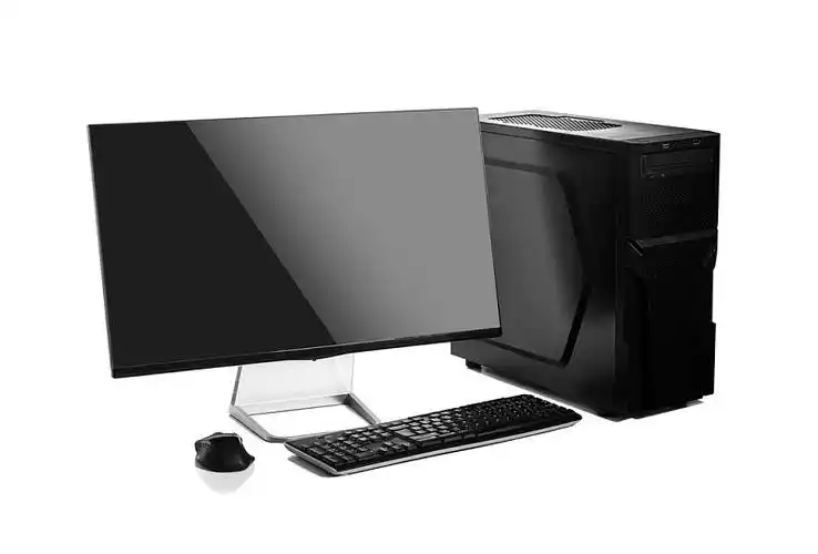 台式电脑,隔绝,白色背景_高清图片_全景视觉