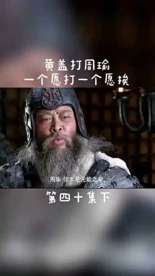 新三国周瑜打黄盖这才是忠臣呀