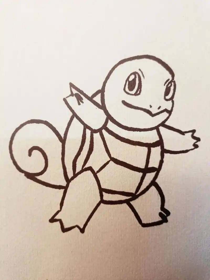 绘画教程 #宝可梦#杰尼龟 - 抖音