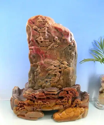 石雕工艺品寿山石雕刻艺术品田黄石小摆件【收藏精品】