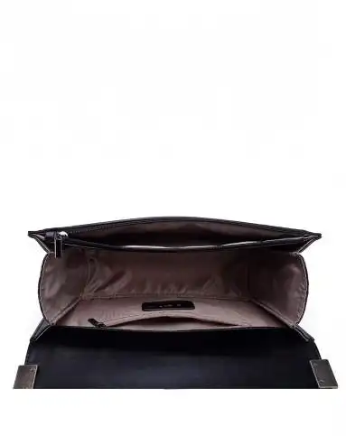 女款黑色金属质感欧美时尚优雅单肩女包