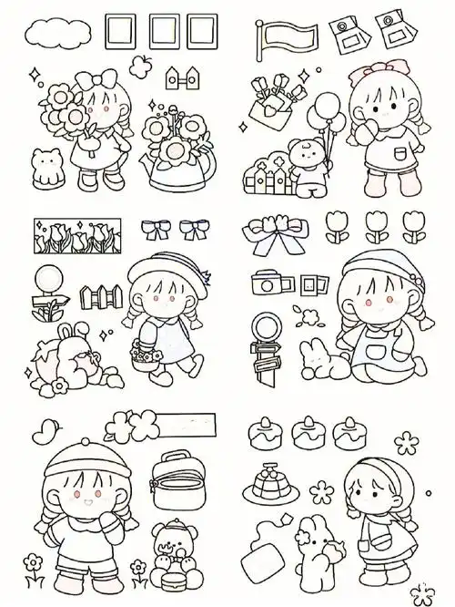 黑白手帐素材2 #手账素材  #黑白