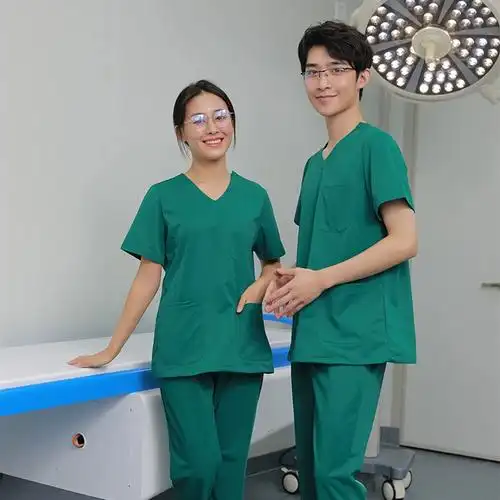 雅姿洁手术服涮手衣大褂医生护士工作服icu防护绿色洗手衣套装蓝