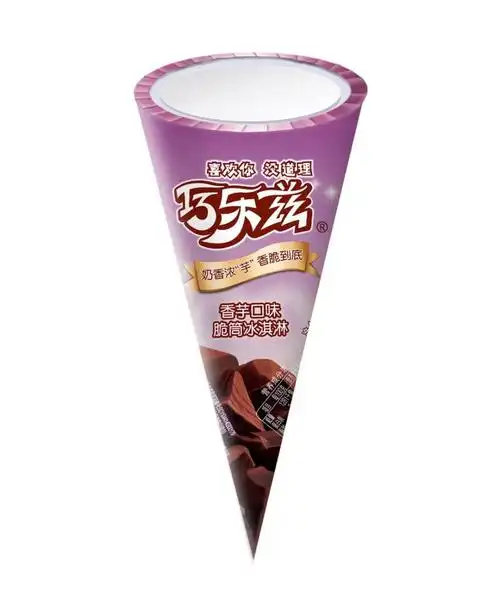 伊利 巧乐兹香芋口味脆皮甜筒冰淇淋冰激凌冷饮 73g 16支(图1)