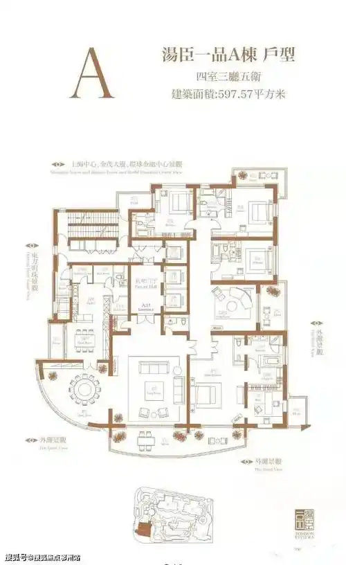 c栋433和431平户型汤臣一品是上海目前唯一按照别墅尺度进行规划设计