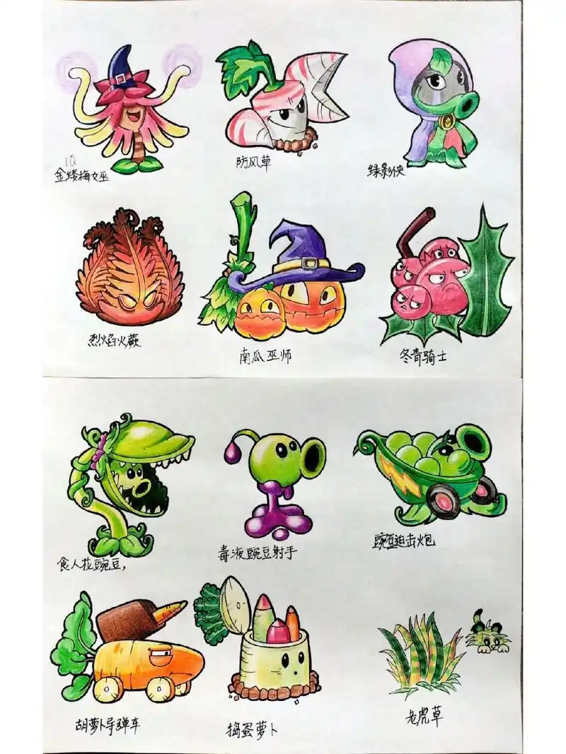 植物大战僵尸怎么画 简笔画    植物大战僵尸怎么画 简笔画