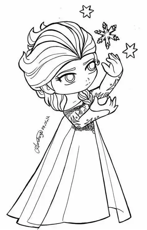 艾莎公主一个人简笔画