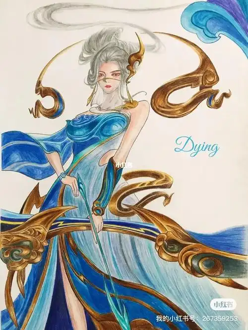 手绘  #彩铅  #彩铅手绘  #王者荣耀伽罗 #王者荣耀伽罗太华  #动漫