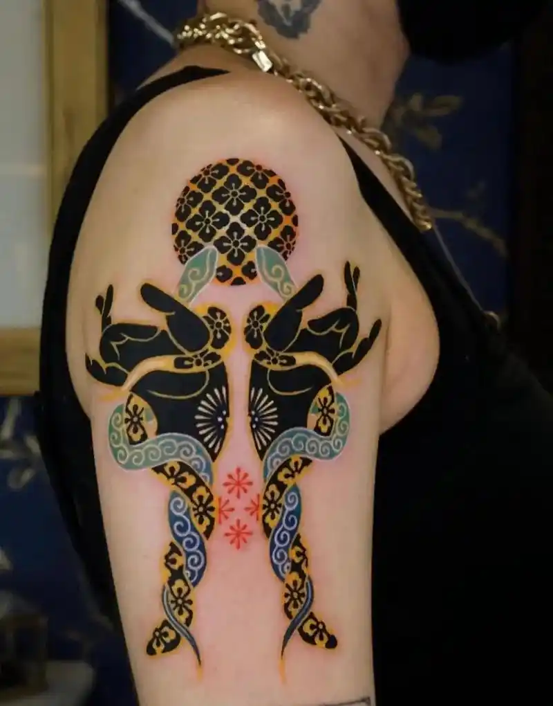 新传统|彩色 纹身图案分享.#防水纹身贴 #tattoo # - 抖音