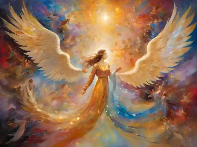 "ai绘画:天使与恶魔的情感对白"_地狱_人性_天堂