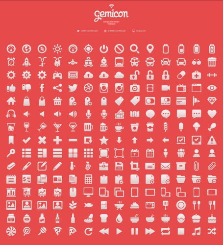 简单常用的白色小图标网页素材psd下载