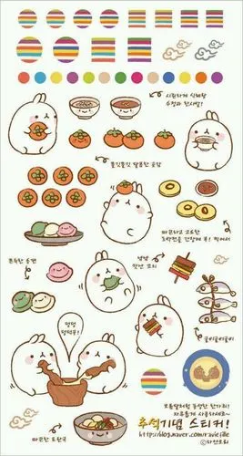 手帐素材萌萌哒兔子