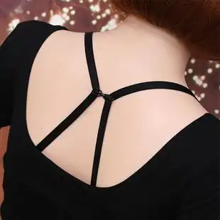 新款三用挂脖双肩高弹力防滑文胸肩带交叉肩带胸罩带子交叉内衣带