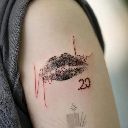 74唇印纹身00对你的爱不想止流于表面