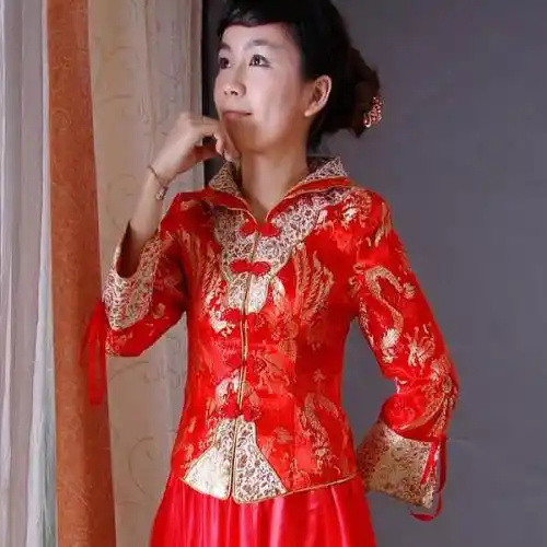 小号到超加大号 中式传统婚礼新娘结婚套装 小凤仙嫁衣