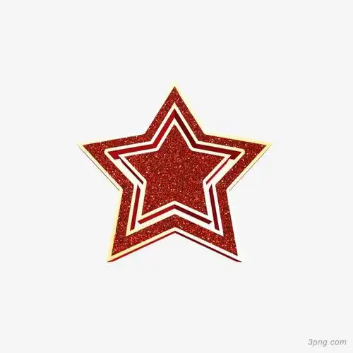红色五角星png素材透明免抠图片-其他元素