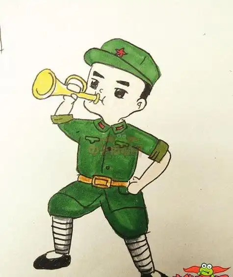 红军战士怎么画红军战士简笔画步骤