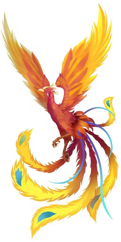 飞翔的中国传统神兽凤凰不死鸟png图片免抠素材