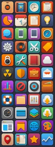 一套手机app图标_图标_68design