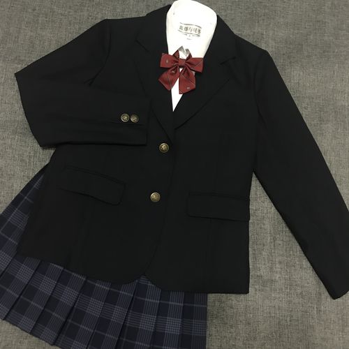 正统jk制服日本学生校服水手服秋冬宽松绀色西装