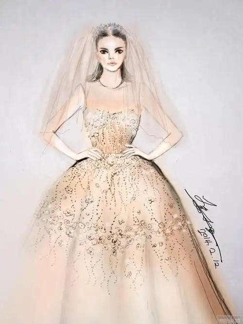 2014婚纱礼服手稿-服装画/服装设计手稿 - 穿针引线服装论坛