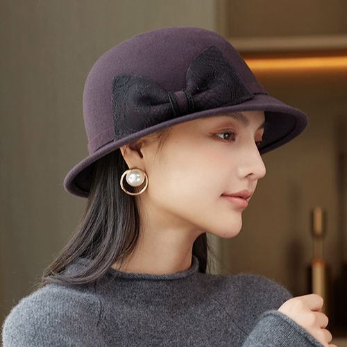 羊毛气质名媛帽子女洋气好看的秋冬女士秋季百搭春秋时尚女帽秋款