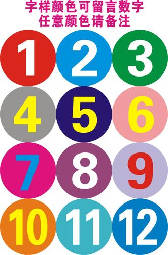 9cm大号防水圆形数字贴不干胶顺序标签楼梯活动号码贴纸1-1000号