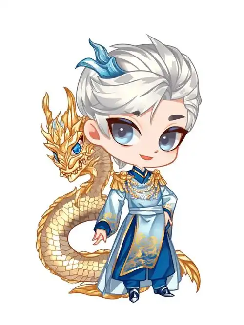 q版古风二次元龙拟人男生版