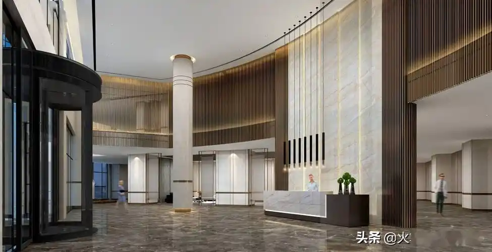 总部办公楼写字楼大堂公区设计案例素材效果图实景装修参考图