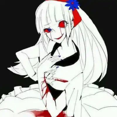 超级丧的动漫头像女 二次元病娇血腥头像最恐怖 - 高清头像 - 潮人
