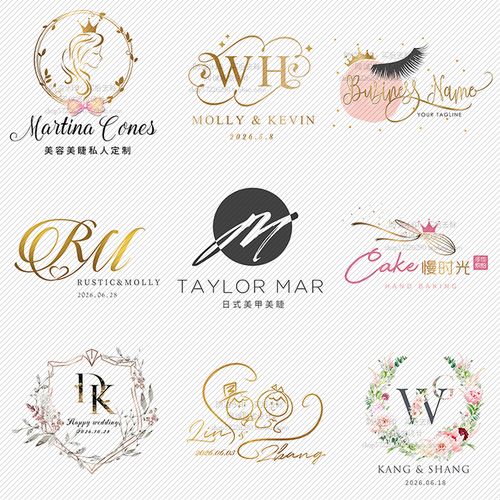 logo设计标志头像防盗水印店标医美皮肤管理美容院花店化妆品