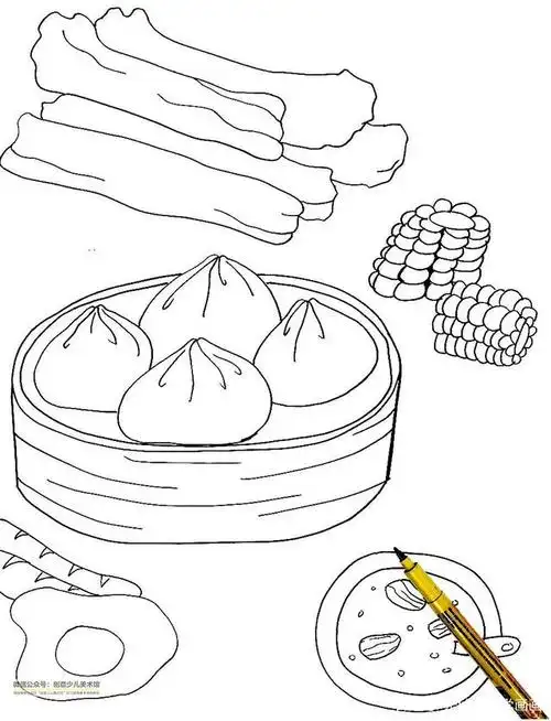 儿童画教程|一日三餐皆入画——儿童趣味画美味早餐