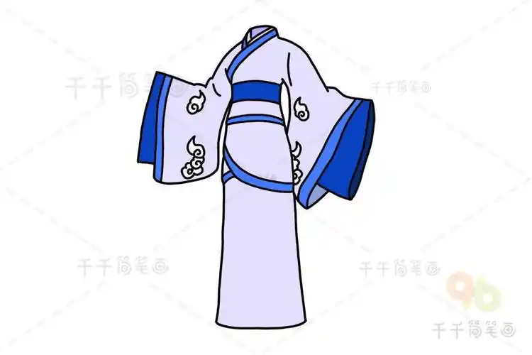 古装衣服简笔画儿童绘画