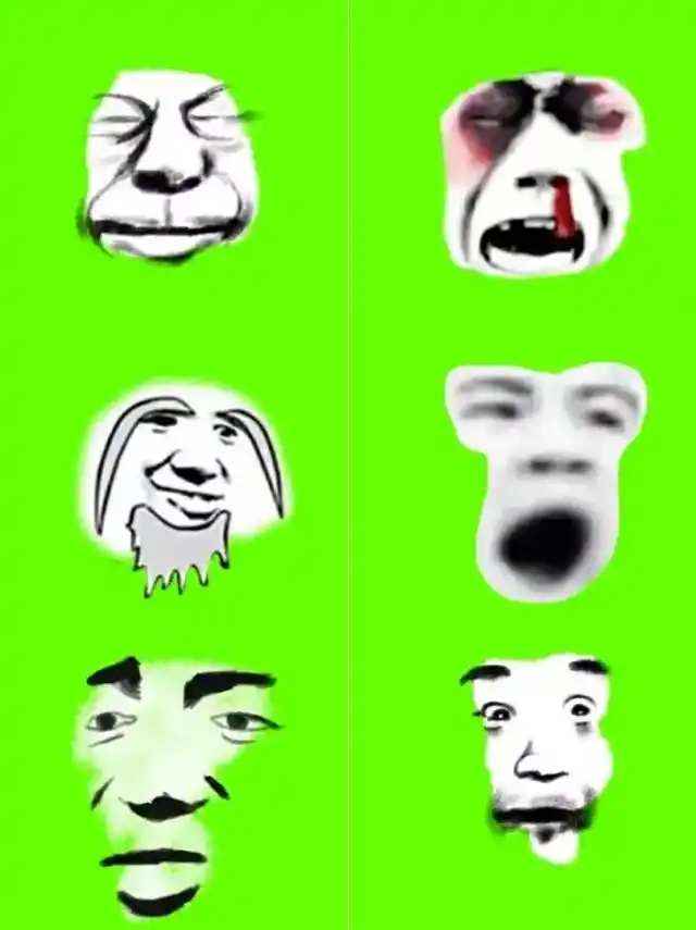 熊猫头表情包p图素材 沙雕熊猫人表情素材 熊猫表情包绿幕素材 - 抖音