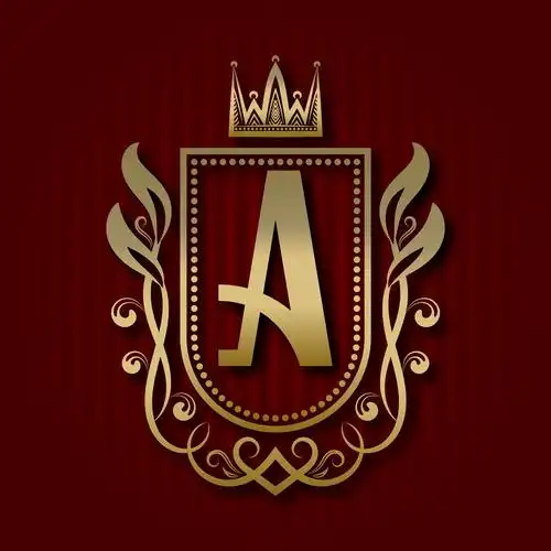 金色花纹皇冠标志矢量图片,皇冠,花纹个性创意字母标志,英文字母logo