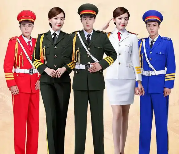 升旗手服装成人管乐队军乐队学生锣鼓队打军鼓舞台乐队合唱演出服