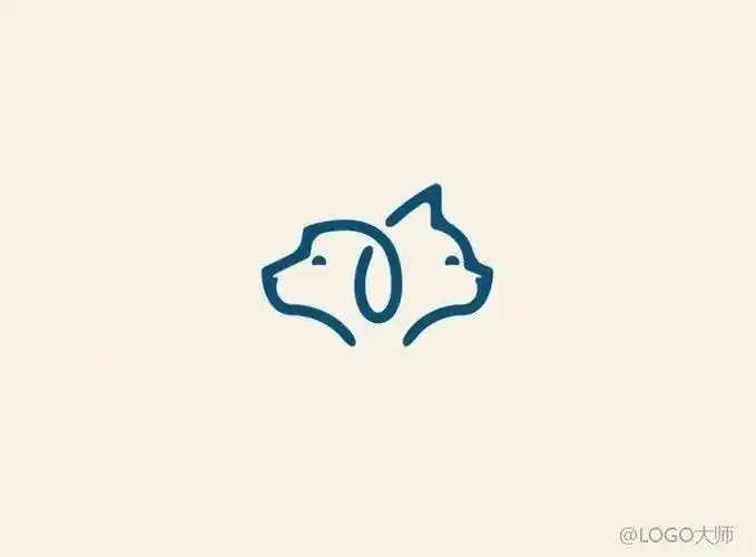 猫狗元素融合创意logo设计欣赏