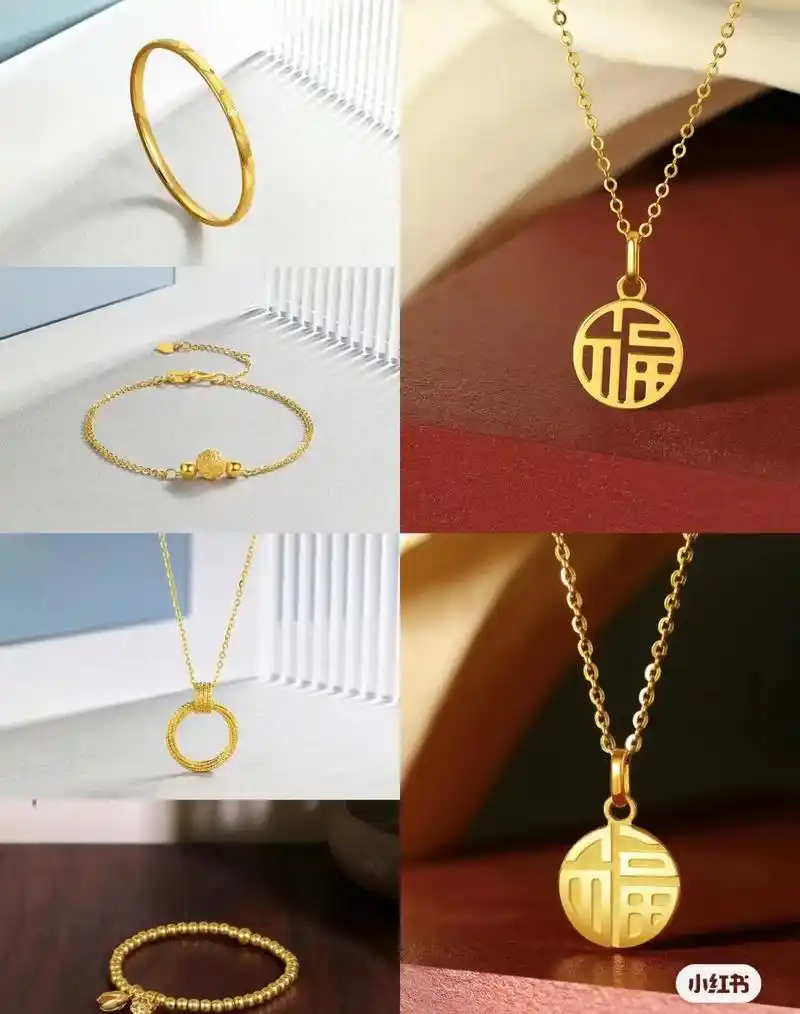 周六福福牌吊坠.福牌吊坠 敲好搭敲耐看的黄金吊坠款 包容圆形 - 抖音