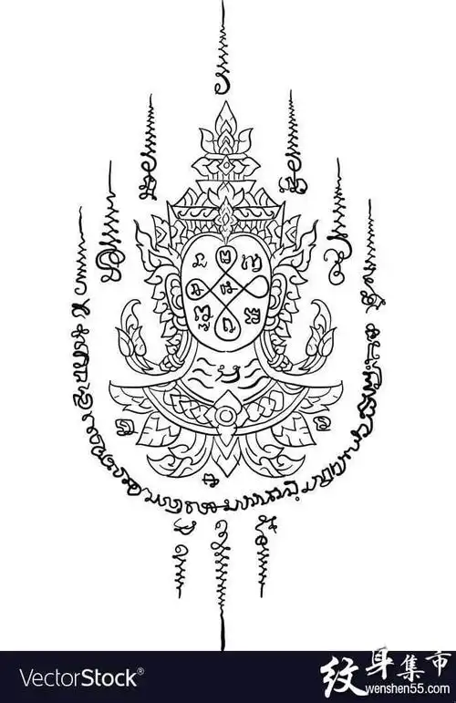 泰国刺符纹身泰国刺符纹身手稿泰国刺符纹身手稿图案