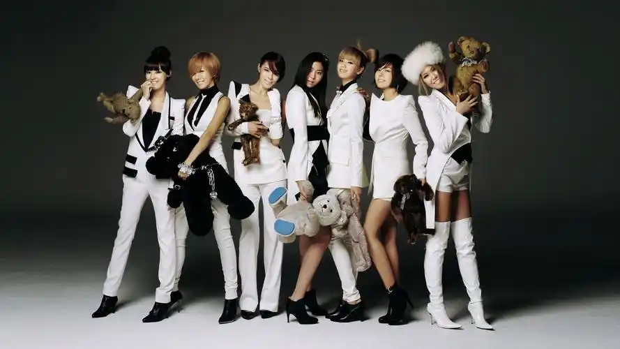 韩国女子after school组合,黑白照片,时尚美女桌面壁纸