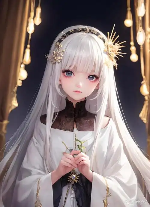 动漫世界里的白发公主