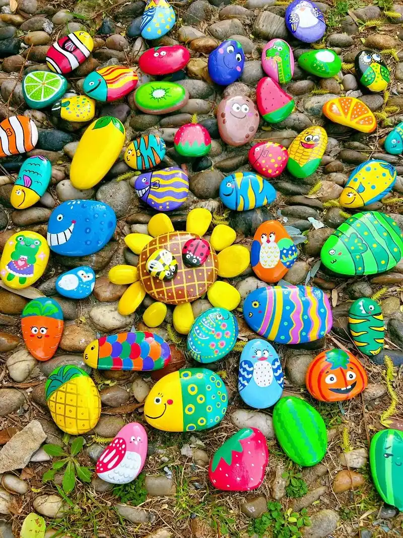 石头画 #艺术启蒙  - 抖音