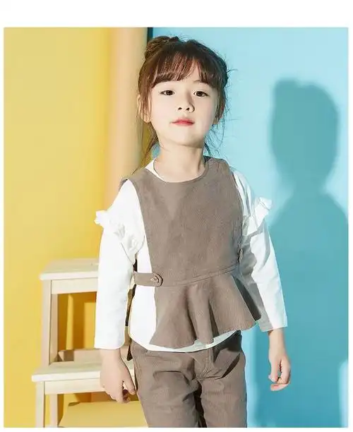 女童春装套装2017新款童装1儿童春季韩版4岁女宝宝潮衣小童三件套-t